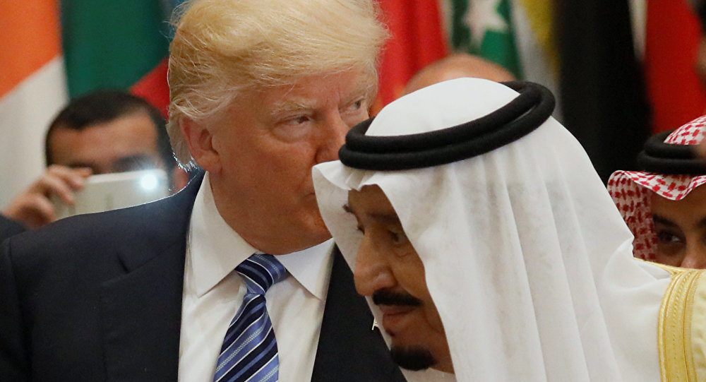 Donald Trump and Saudi king Salman