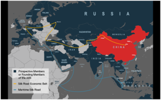 map of Silk Roads project