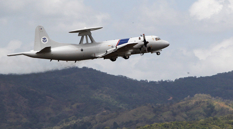 Click to enlarge US Navy P-3 Orion Maritime patrol aircraft