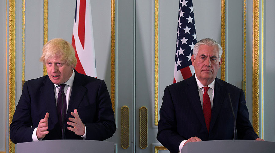 Boris Johnson and Rex Tillerson