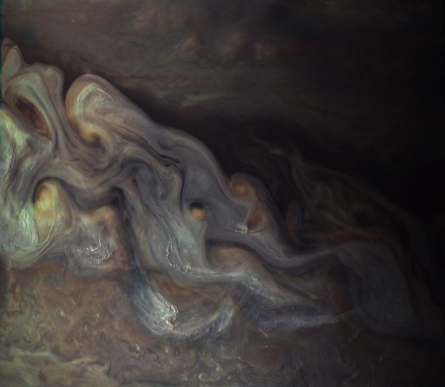 Click to enlarge Jupiter’s clouds