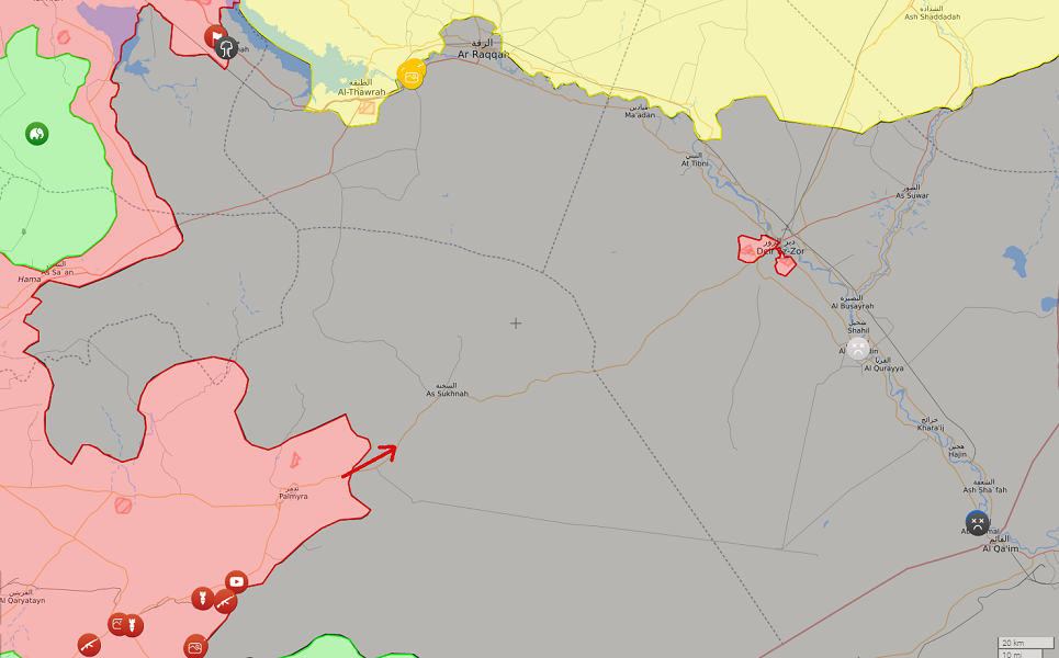 Click to enlarge russia syrian forces advance deir ez-Zor