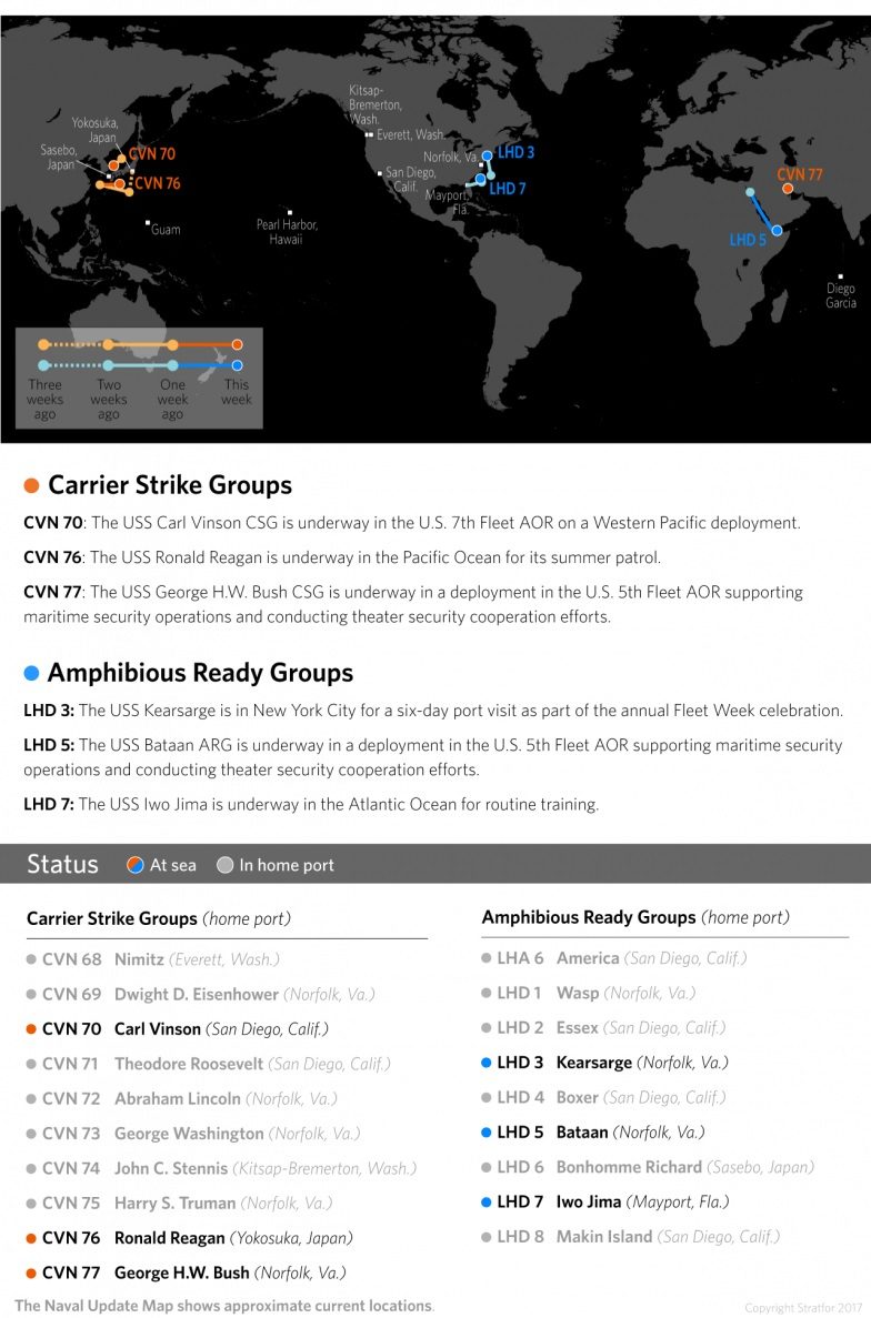 Click to enlarge US Navy deployments map