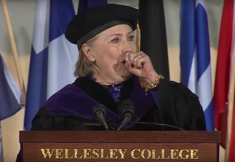 hillary coughing