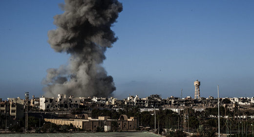 Click to enlarge smoke in Sirte, Libya