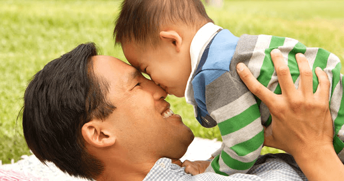Click to enlarge Fatherhood has the potential to transform the way men think about touch.