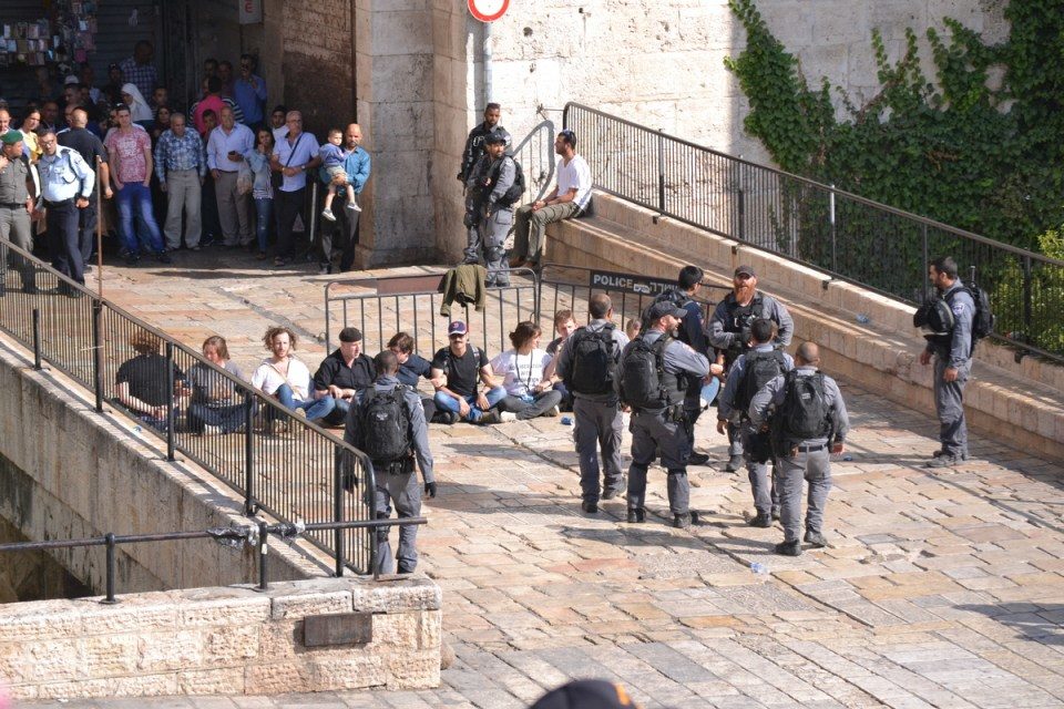 Jewish police on horses