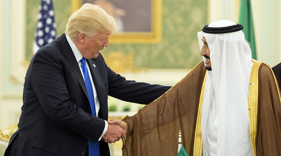 Donald Trump and Saudi Arabia's King Salman bin Abdulaziz al-Saud