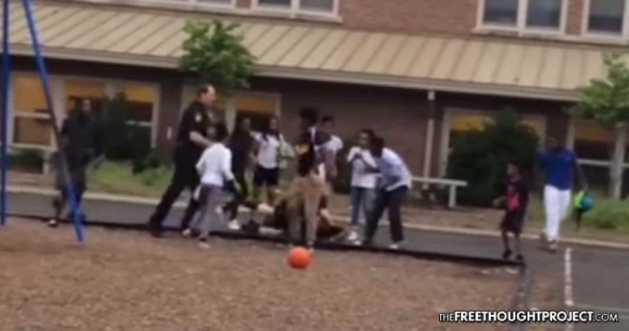 Click to enlarge cop assaults playground kids