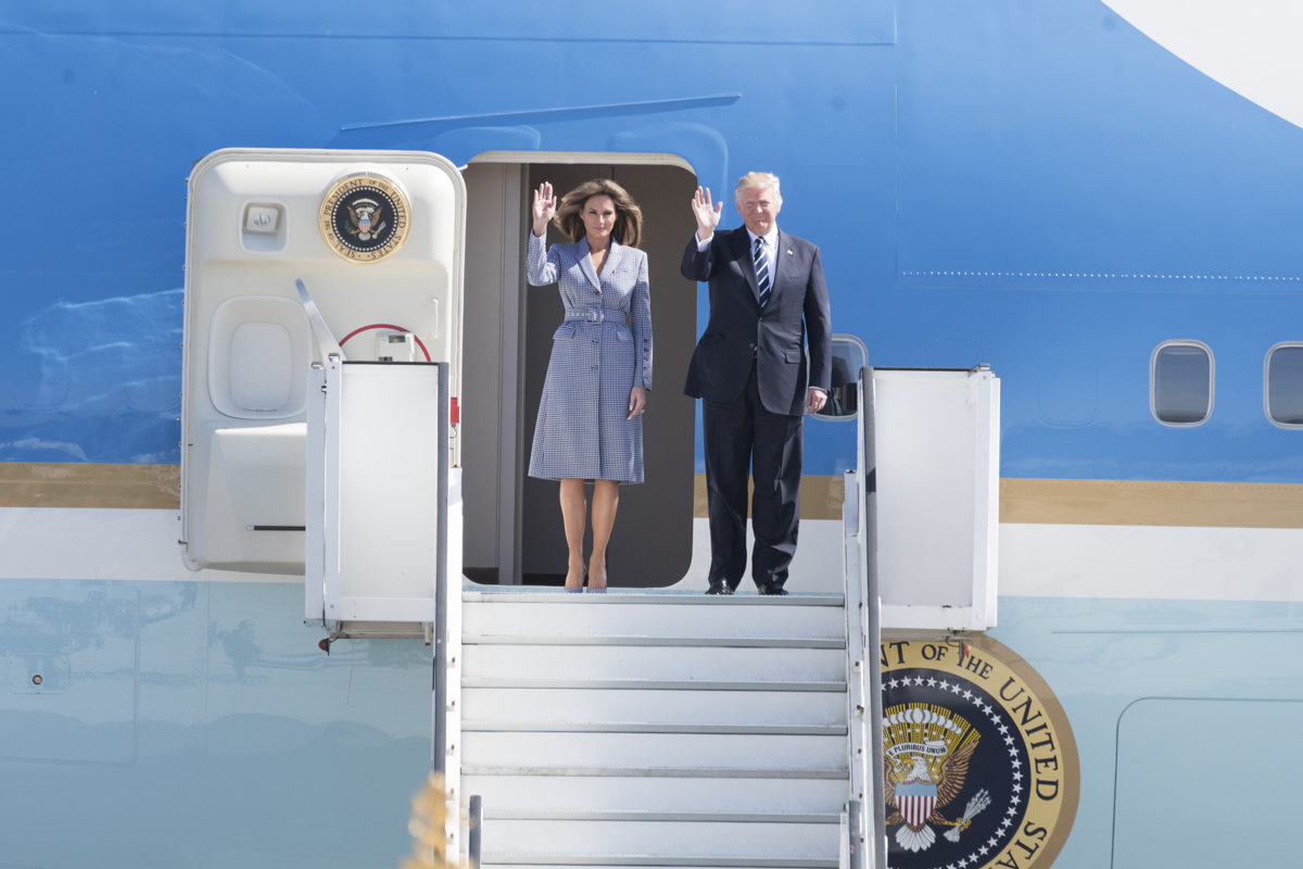Click to enlarge Donald J. Trump and First Lady Melania Trump traveled to Brussels