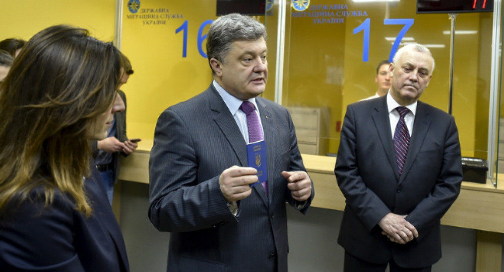 Poroshenko Kiev Ukraine passport migrant refugee