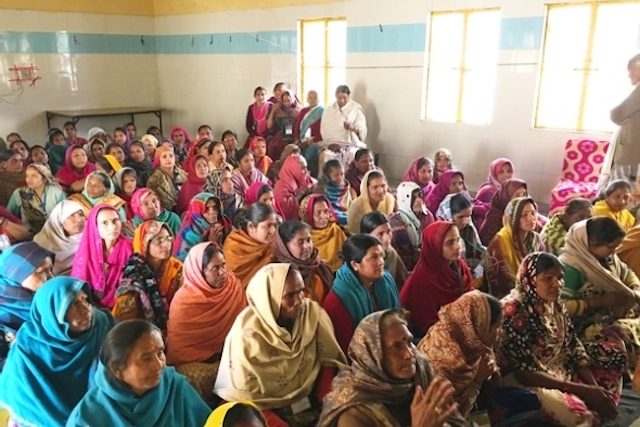 Click to enlarge Illiterate women in northern India.