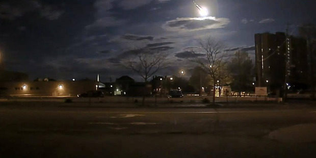 Could the mystery boom have been caused by a meteor, like this one recorded by a dashcam in Portland, in the United States? PHOTO / FILE
