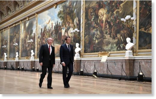 putin macron versailles