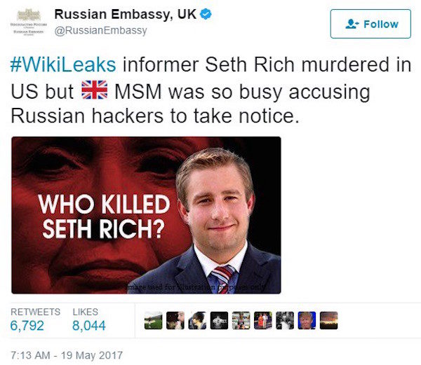 Click to enlarge Seth Rich tweet