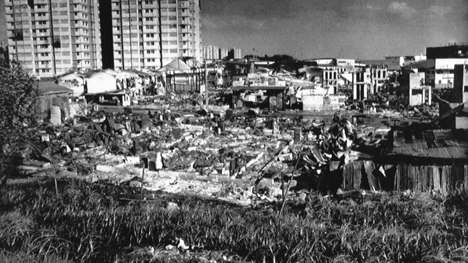The Chorrillo neighborhood was destroyed by artillery fire on the first night of the U.S. invasion of Panama