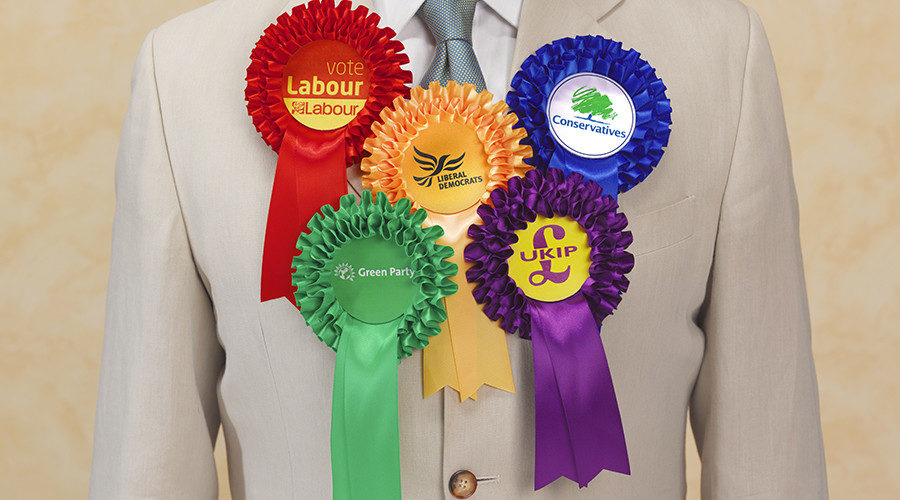 UK election buttons