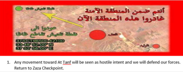 Tanf Syria map
