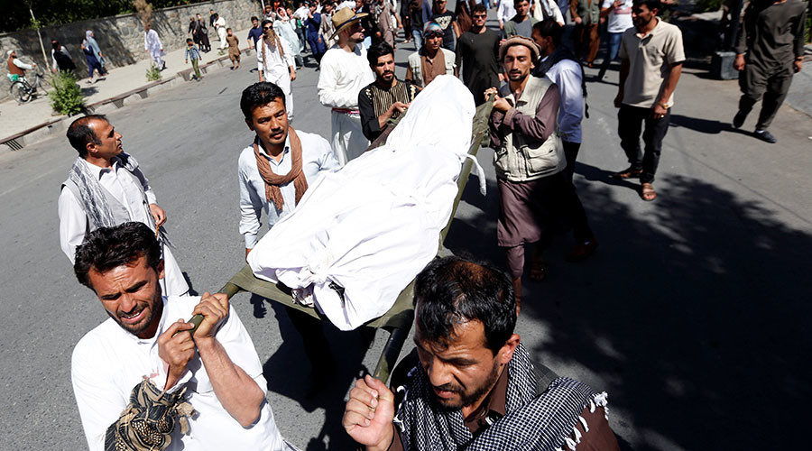 protest Kabul Afghanistan funeral 