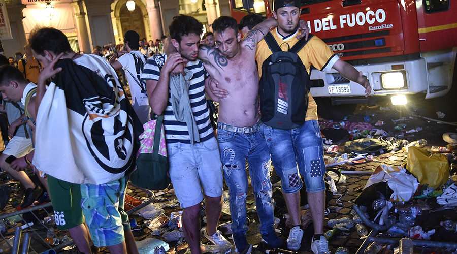 Injured Turin spectators