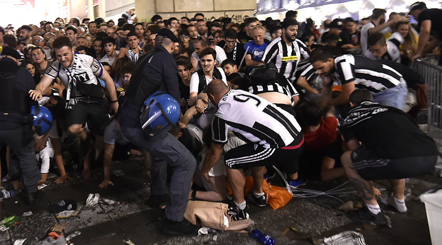 Injured Turin spectators