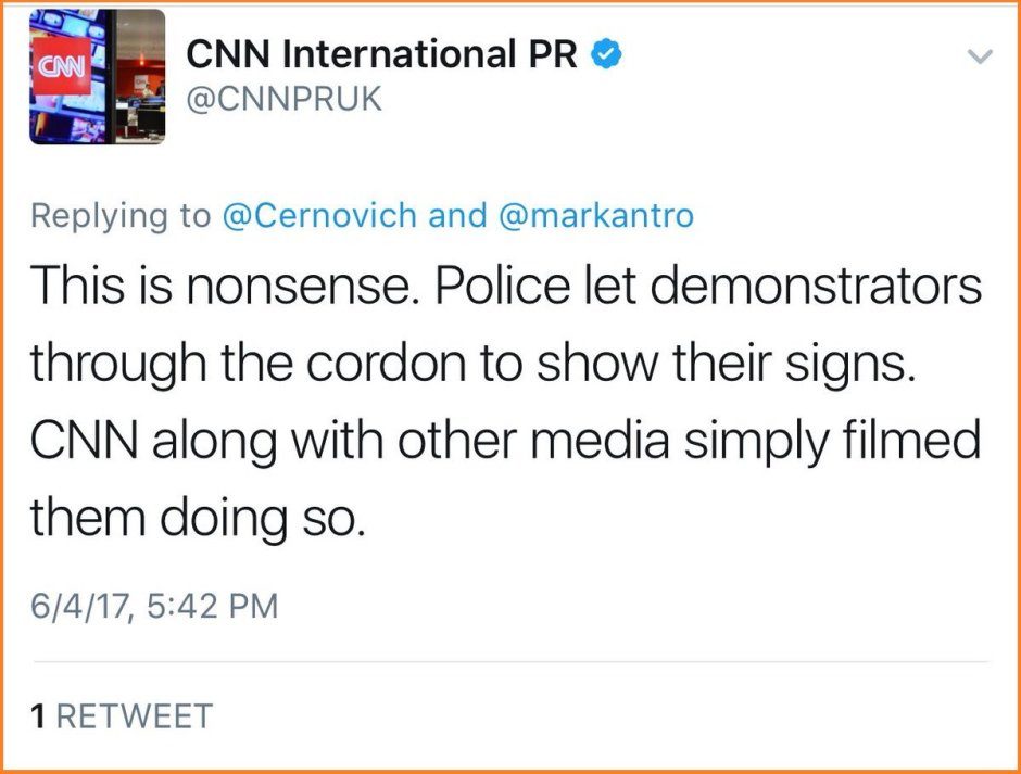 CNN staging fake news London Bridge