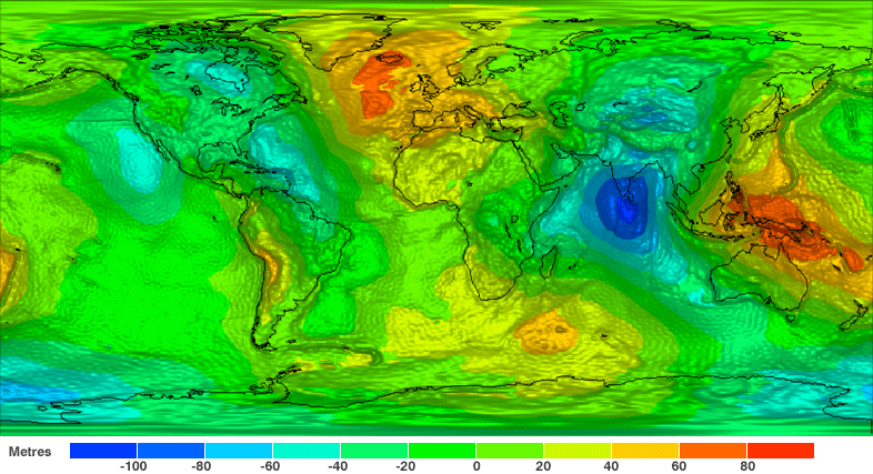 HS map of Earths' gravity