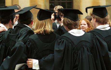 Click to enlarge University graduates mortar boards