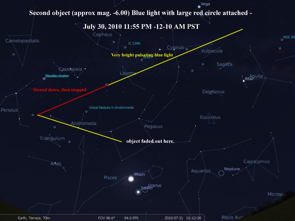 Sky map Northern BC