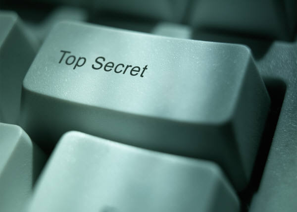 Click to enlarge Top Secret key on keyboard