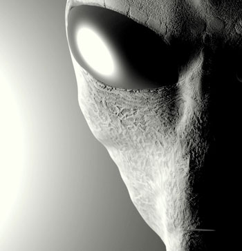 Grey alien illustration