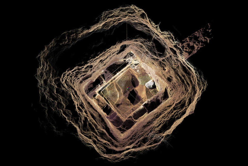 Click to enlarge tunnel found in front of the Temple of the Feathered Serpent.