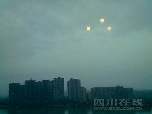 3 suns over Sichuan