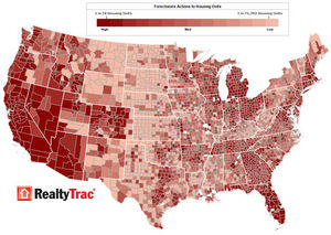 US foreclosure activity April 2010