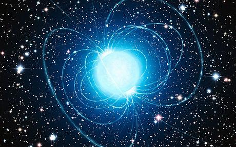 Click to enlarge This artist's impression of a magnetar contains hundreds of very massive stars, some shining with a brilliance of almost one million suns