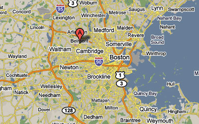 Massachusetts area map