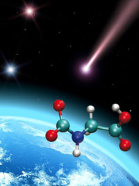 Click to enlarge Comet With Glycine