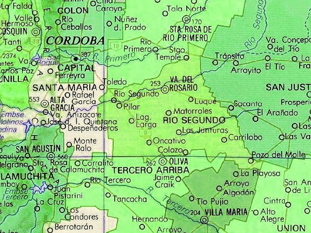 Argentina area map