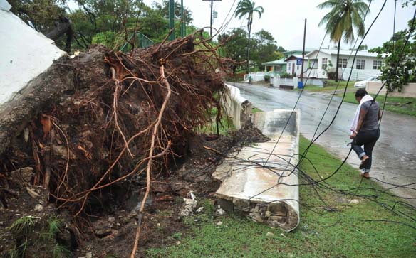 Hurricane Tomas damage