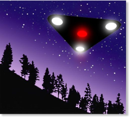 Triangle ufo illustration