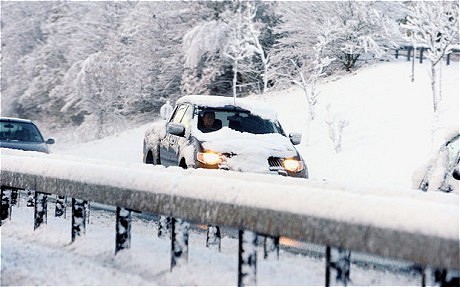 Heavy snow fell on Scotland and northern England last week 