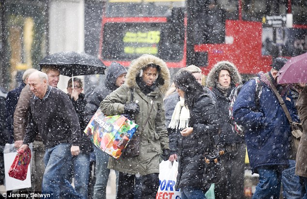 snow @ London shoppers