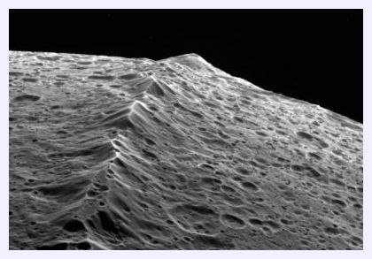 Click to enlarge Closeup Of Iapetus Ridge