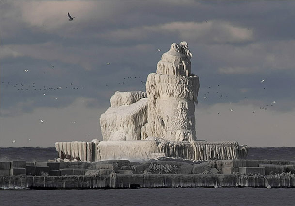 lighthouse ice