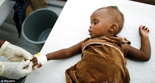 Click to enlarge Haiti cholera child