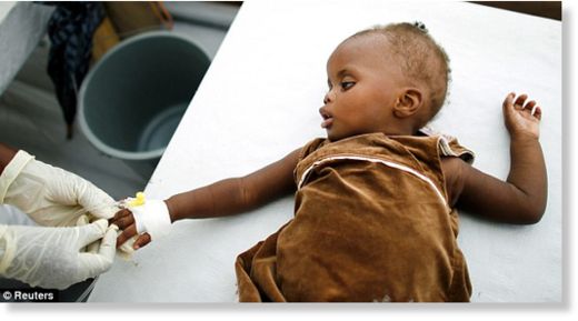 Click to enlarge Haiti cholera child