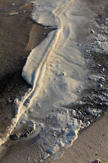 Click to enlarge Foamy substance at Long Beach