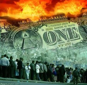 dollar burning