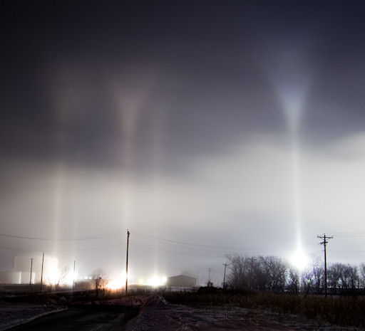 Click to enlarge Light Pillars