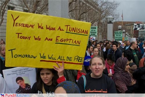 egypt protest sign